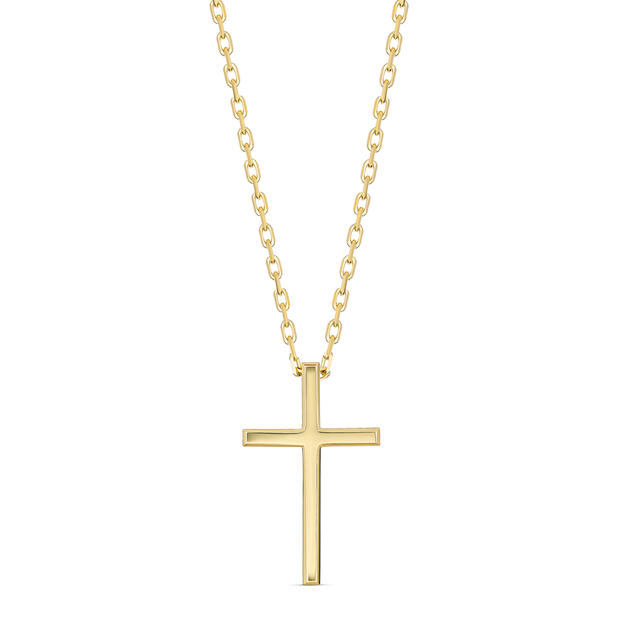Made in Italy Men's Textured Crucifix Necklace Charm in 10K Two-Tone Gold |  Zales